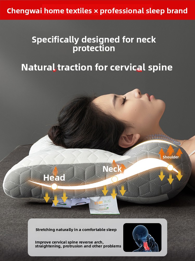 Neck Traction Pillow - Outside the city reverse traction latex
