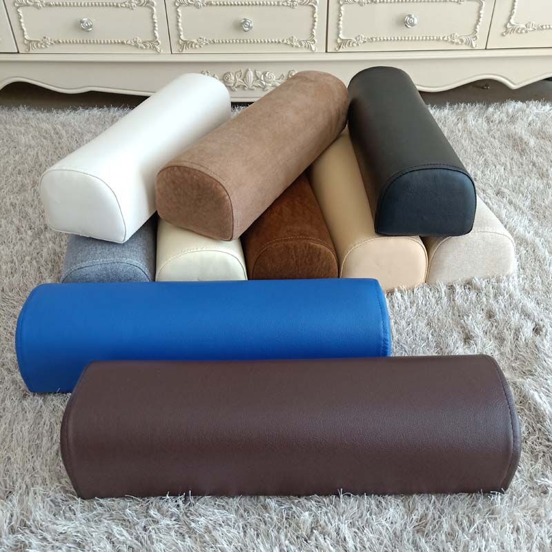 Neck Traction Pillow - Leather Bolster Semi-Roll Pillow Ankle Knee