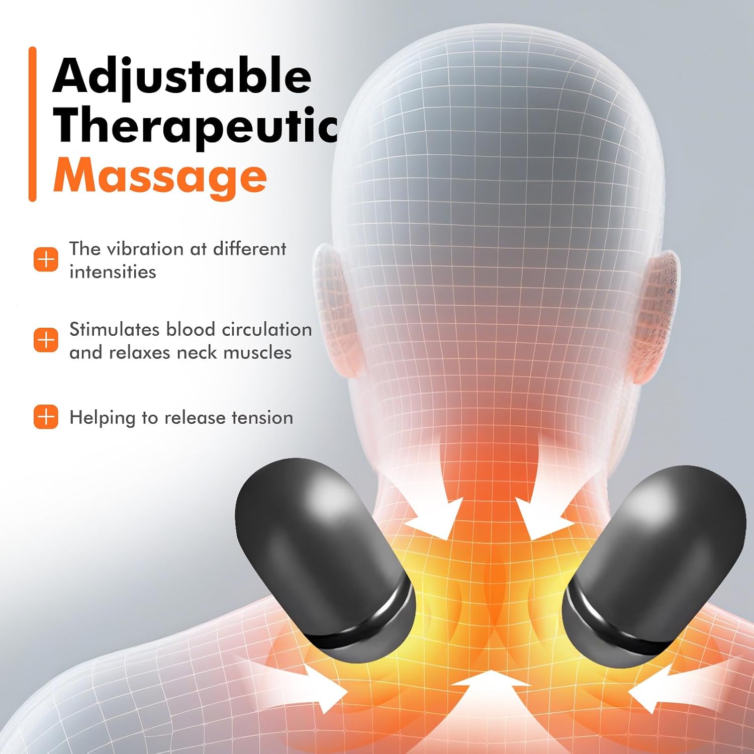 Neck Traction Pillow - 3-in-1 Neck Massager Pillow with Heating