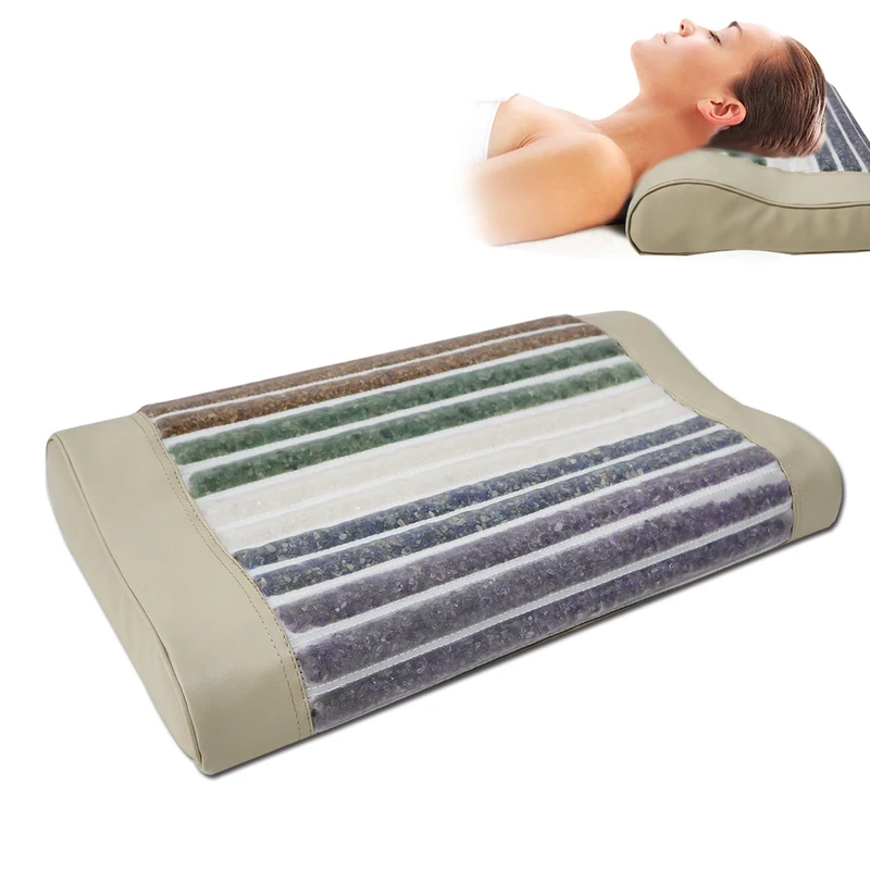 Crystal Pillow Jade Gem Massag - Neck Traction Pillow 评论和价格