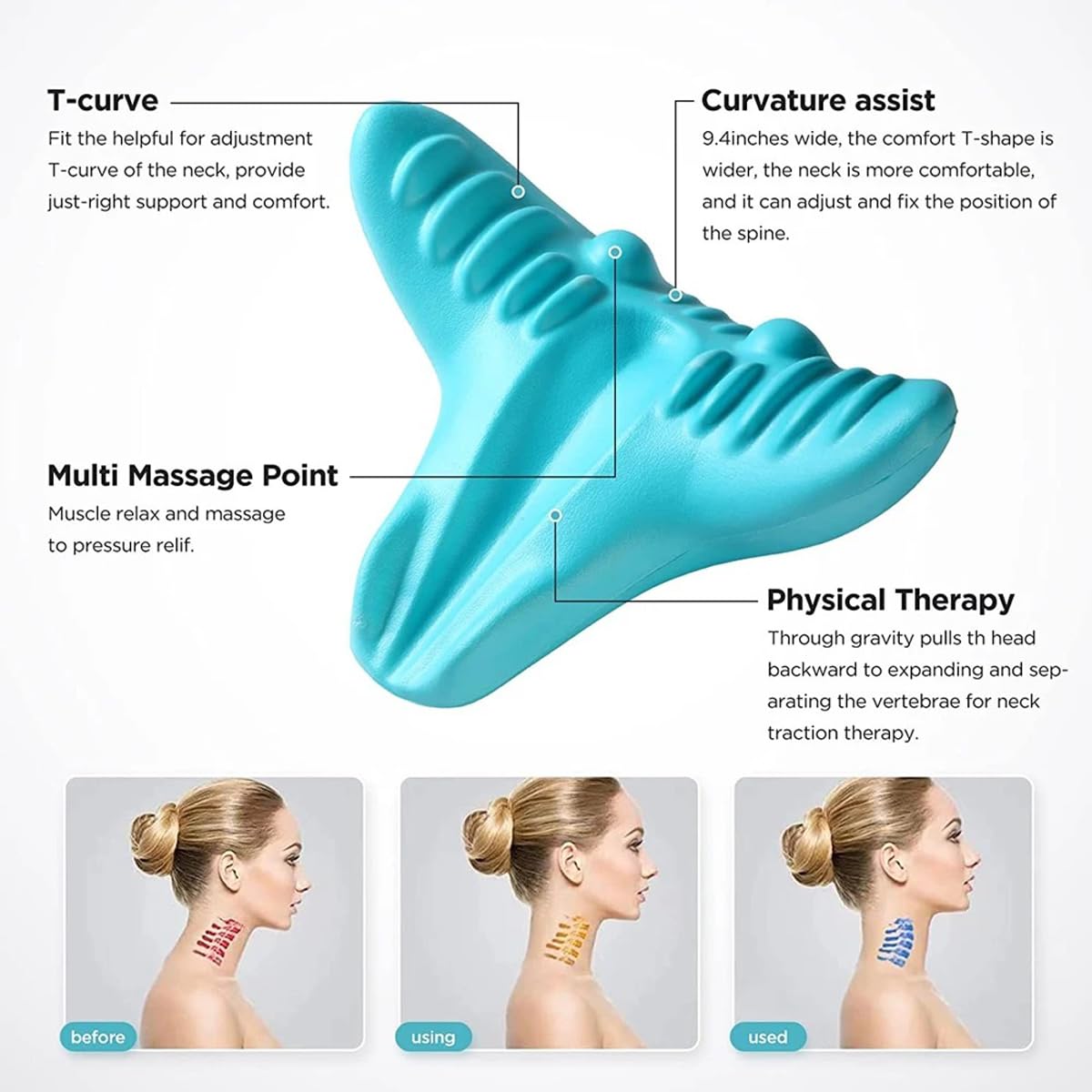 Neck and Shoulder Relaxer, Cer - Neck Traction Pillow 评论和价格