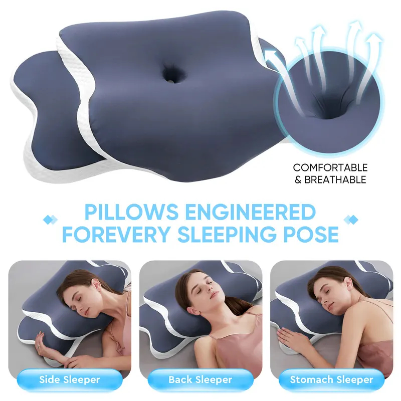 Memory Foam Pillow Cervical Pi - Neck Traction Pillow 评论和价格